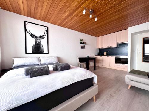 Laax Apartment | Studio mit See- und Bergblick