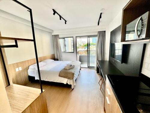 Vila Olimpia Apartment | Studio Novíssimo Vila Olímpia! Ar Wifi Academia Pet Place! 10 min Congonhas!