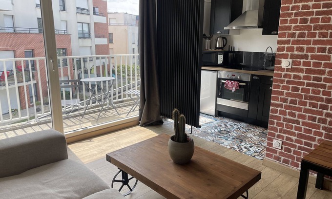 Quartier Saint-Clement - Jardin des Plantes Apartment | Studio Rouen Avec Terrasse