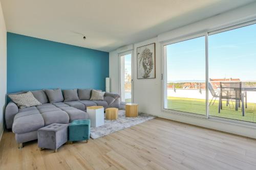 Poteries Apartment | Stunning 2BR Flat with Terrace and private parking