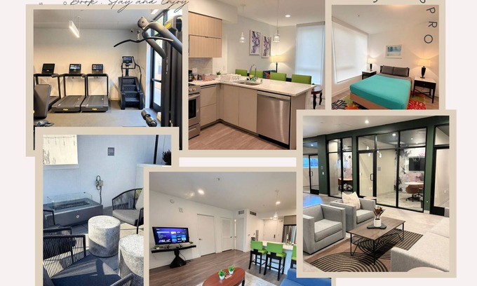 Koreatown House | Stunning Boutique 2BR Apartment, Close to Everything with AC, fitness room, WiFi