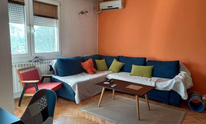 Skopje Region Apartment | Stunning Color 1-bed Apartment in Skopje