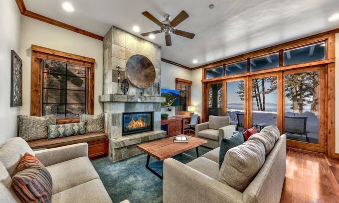 Sierra Shores Condo | Stunning Lakefront Views, Hot Tub, A/C, Gym, walk to Dining and shops