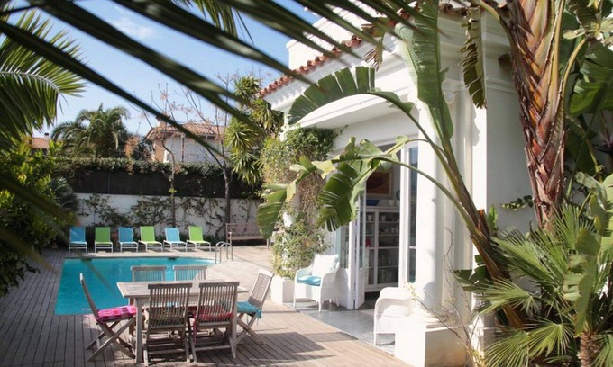 Passeig Maritim Villa | Stunning luxury villa with saline pool, 1 minute walk to beach ,family friendly