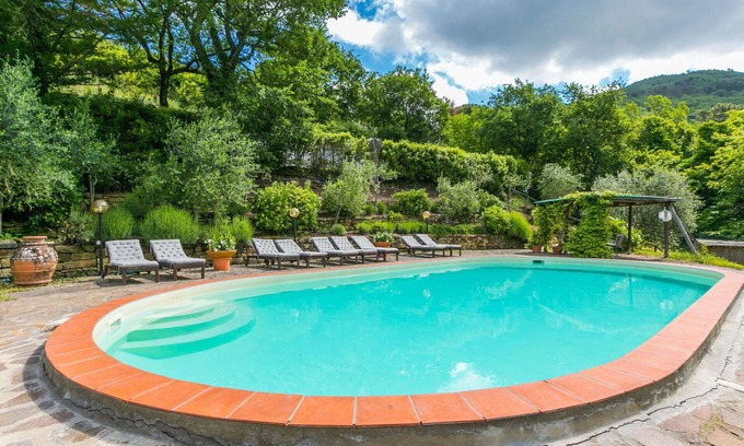 Greve in Chianti House | Stunning private villa for 8 people with WIFI, A/C, pool, TV, patio, panoramic view and parking
