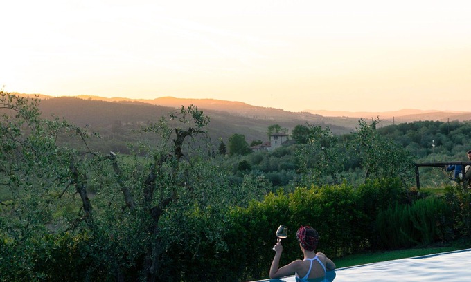 Greve in Chianti Villa | Stunning private villa for 21 guests with WIFI, A/C, private pool, TV and parking