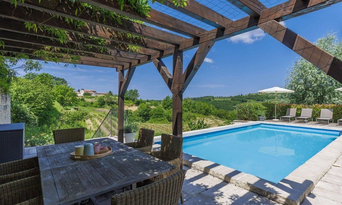 Momjan House | Stunning private villa for 4 guests with private pool, WIFI, A/C, TV, patio and parking