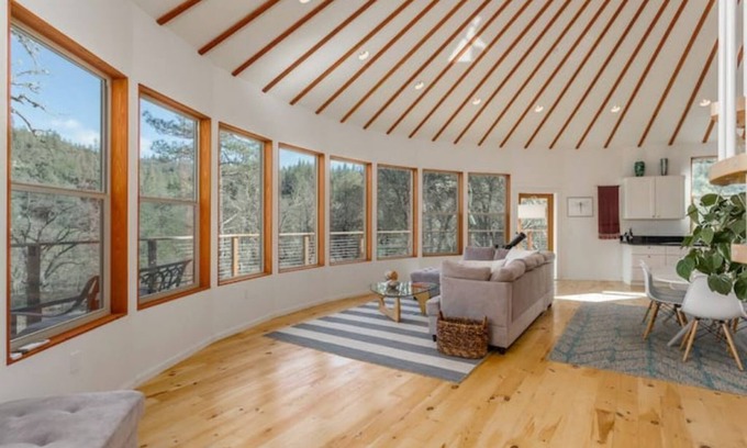 Alta Sierra Villa | Stunning Roundhouse, Waterfall, Hot Tub & Views