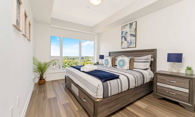 Kitchener Condo | Stylish 1BR Condo w Balcony & Skyline Views