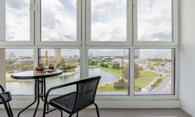 Pervomaysky District Apartment | Stylish apartment with a river view