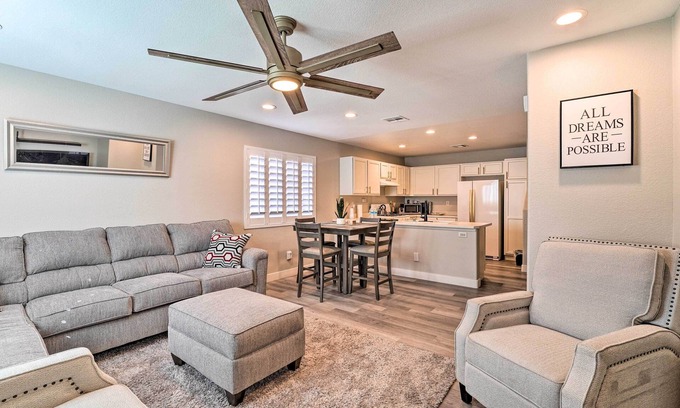 Paradise House | Stylish House w/Patio, 8 Mi to Vegas Strip!