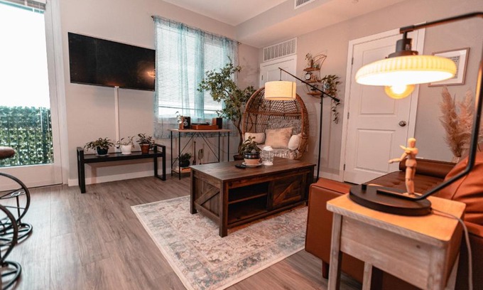 Jefferson Manor Apartment | Stylish Pet Friendly Space w Balcony, Gym, Pool