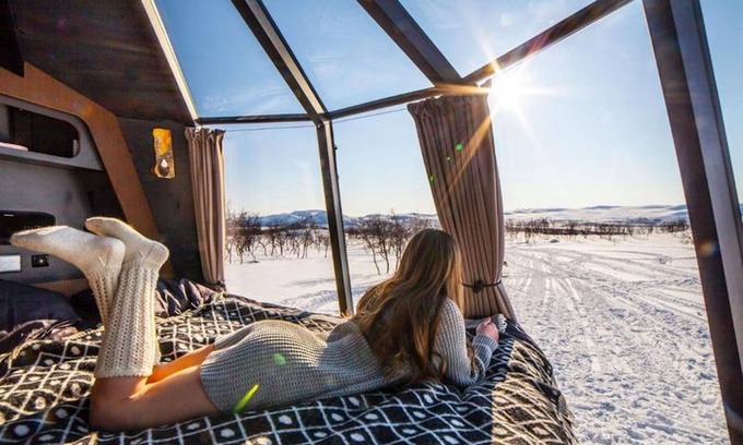 Jokkmokk Municipality Cabin | Suite with lake view for 2 guests Peace & Quiet Hotel in Jokkmokk Sweden