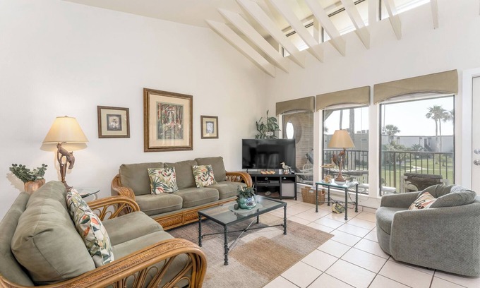 South Padre Island Condo | Sunchase Beachfront 205 - 2nd-Floor, Spacious Feel, Vaulted Ceilings, Wonderfully Appointed