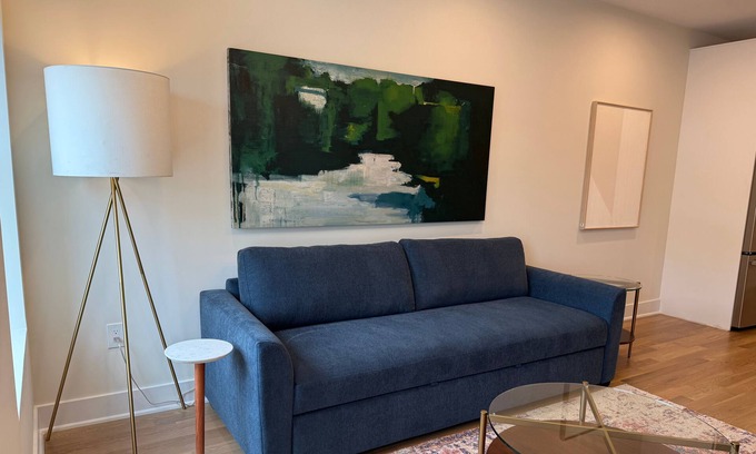 Hoboken Apartment | Sunny 2BR Loft Work, Relax, Minutes to NYC