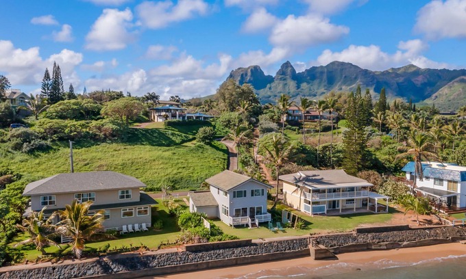 Anahola House | Sunrise House: Tranquil Oceanfront Escape in Aliomanu, Kauai with Stunning Views