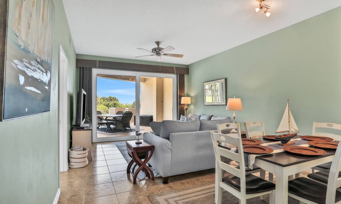 Palm Coast Condo | Sunrise Retreat-Oceanfront Condo/Ocean views from MBR, Living Room, & HUGE Patio
