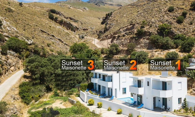 Mariou Villa | Sunset maisonette 1,pool,Near tavern and Plakias