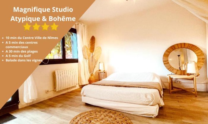 Costieres Apartment | Superbe appartement Boheme dans les vignes
