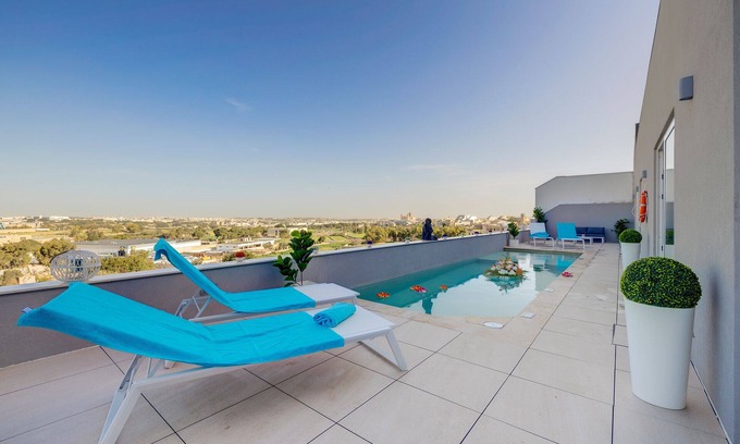 Ghaxaq Apartment | Superlative 3BR Penthouse, Private Pool and Views