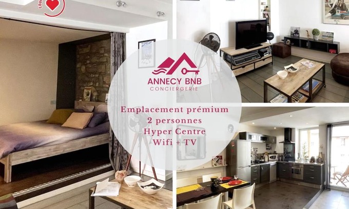 Annecy Old Town Apartment | SUR LE THIOU, Cosy 2 pers, en vieille ville