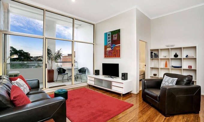 Surry Hills Apartment | Surry Hills- SHILL - Campbell Street - Spacious 2BR Warehouse Apartment with Balcony Pool in The Carlisle, Surry Hills