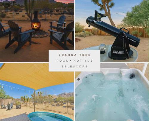 Joshua Tree House | Telescope, Hot Tub, Sauna, Saltwater Cold Plunge, Fireplace, Views