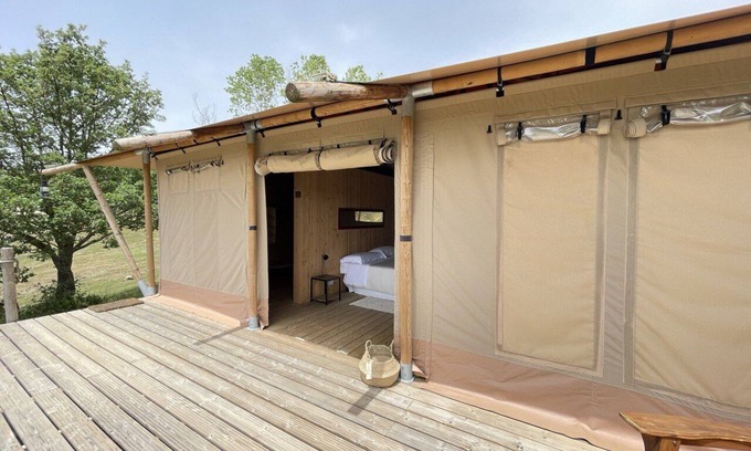 Scansano RV Rental | Tent-Ensuite with Shower-Tenda Lusso BagnoStardust