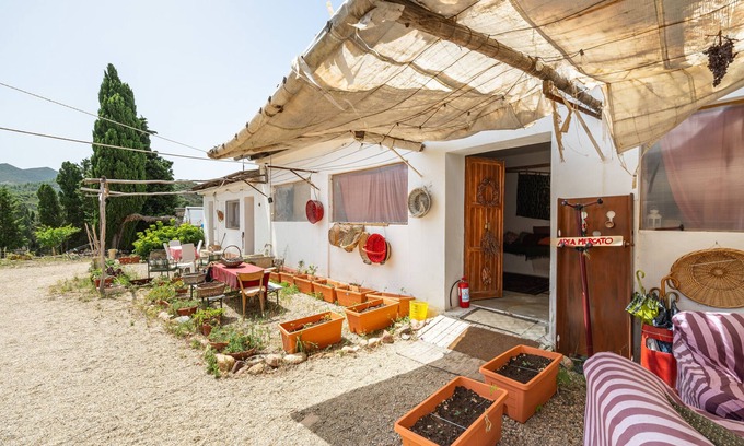 Quartu Sant'Elena RV Rental | Tent "Olive Tent - In Our Garden" with Sea View & Shared Pool