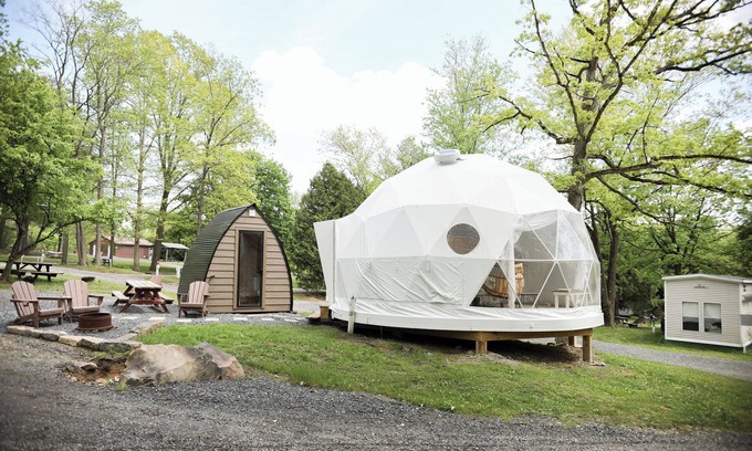 Mingoville Apartment | The Bellefonte Campground presents: The Yurt with sauna I 1 Bedroom Yurt experience