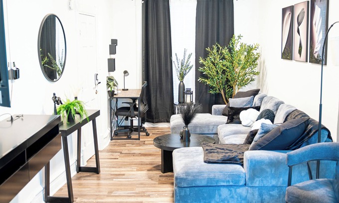 Reading Apartment | The Cozy Grey Haven 1BR Apartment in Reading.