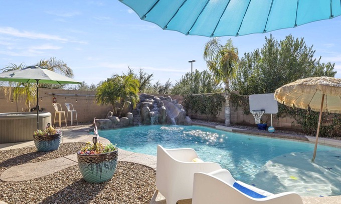 Power Ranch House | The Galileo in the Heart of Gilbert by PaseoHomesAZ with Water Slide!