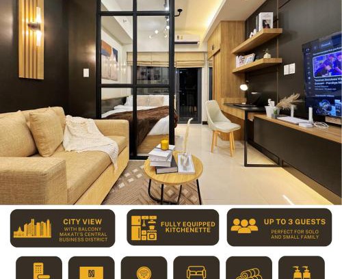 Pio del Pilar Apartment | The Makati Suites at Red Residences, Premium Studio, City View, Makati CBD, Wi-fi