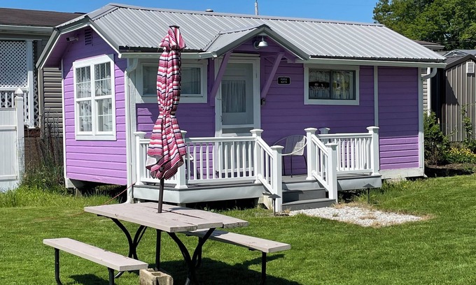 Canadohta Lake Cottage | The Purple Martin unique rustic lakefront cottage at the Pier at Canadohta Lake!