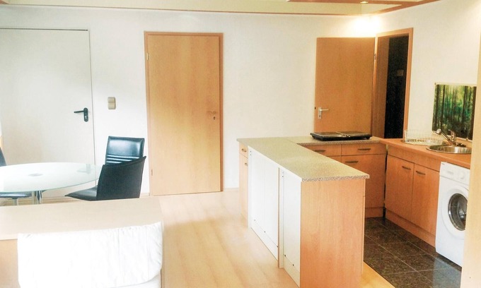 Espenau Apartment | The spacious, bright apartment is located in the basement of the beautiful Villa Pegasus with a view