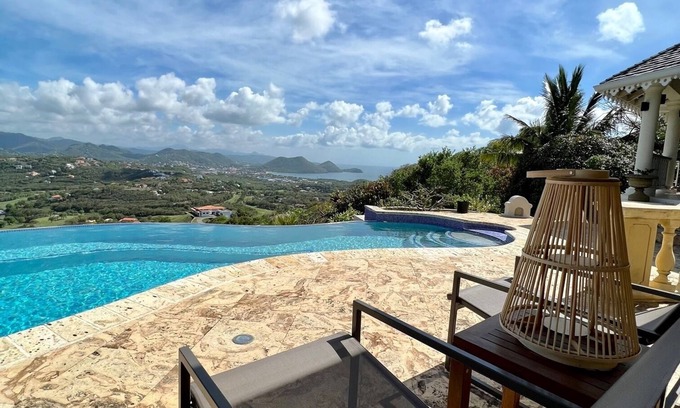 Cap Estate Villa | The View has amazing vistas and an infinity pool