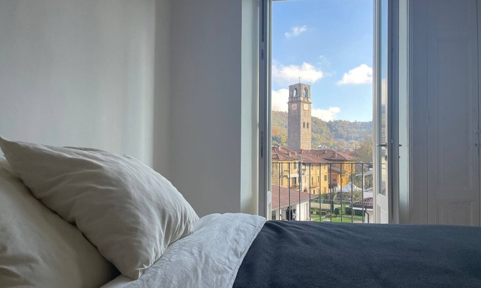 Andorno Micca Apartment | The view of the bell tower