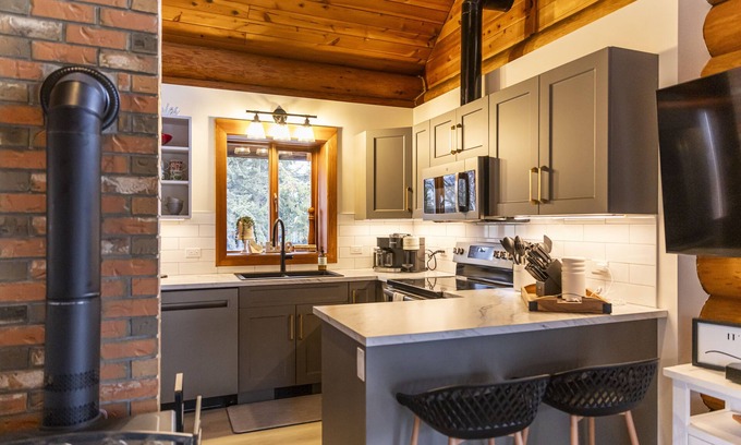 Vernon Cabin | The View Point Lodge - sauna/cold plunge/hot tub