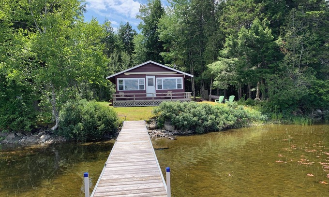 Northfield Cabin | This beautiful cottage is set back 25 feet from Bog Lake in Northfield, Maine!
