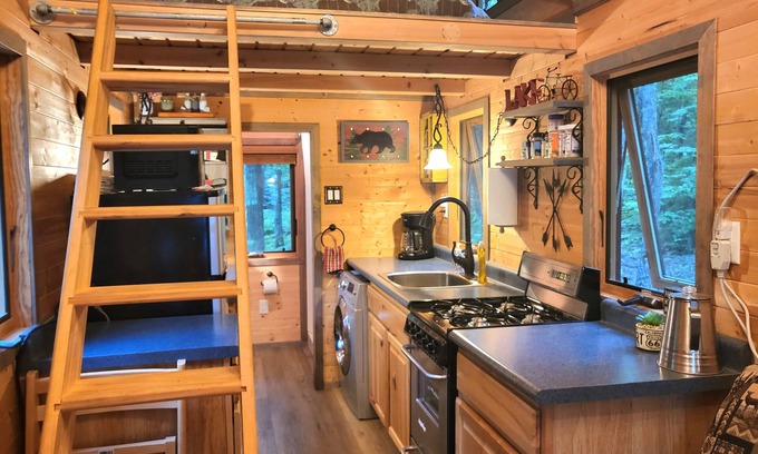 Nevis House | Tiny bungalow secluded in the woods with lake view. Pets accepted!