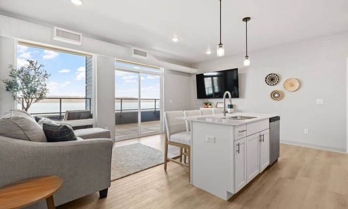 Lake City Condo | Top floor unit with huge patio overlooking Lake Pepin - Assigned Garage - Unit 303