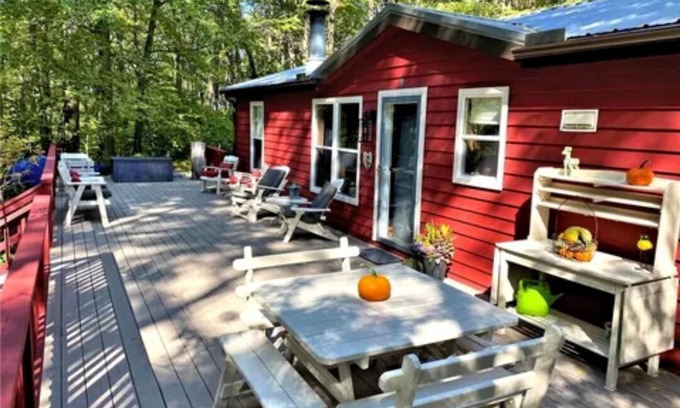 Gray House | Top of the Mountain Deck Grill Fire Pit- Dog friendly with NEW A/C!