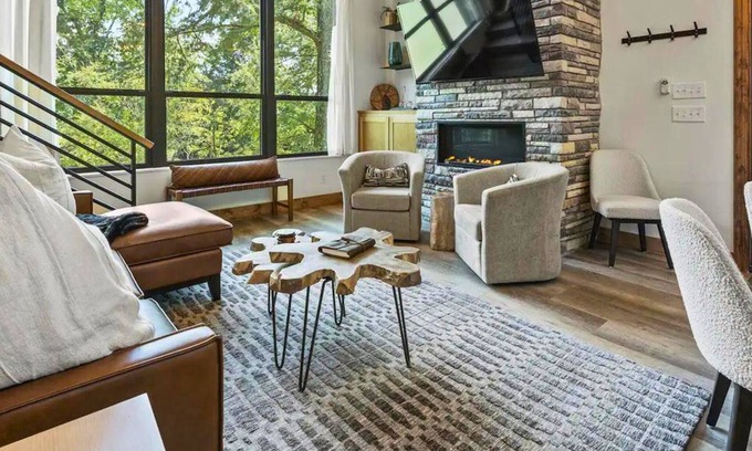 McCurtain County Cabin | Tranquil Riverside Cabin w/Fire Pit, Hot Tub