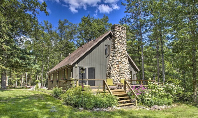 Baldwin House | Tranquil Riverside Home w/Wraparound Deck & Views