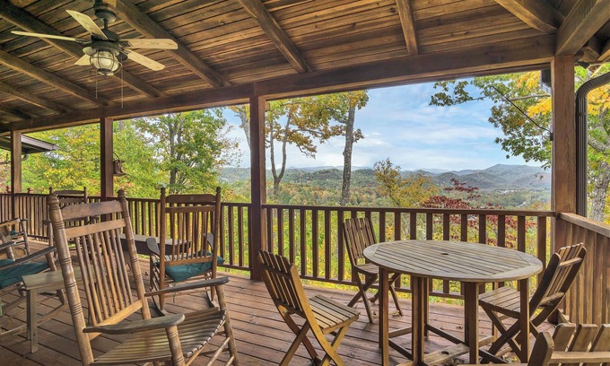 Townsend Cabin | TRANQUILITY 4 BR 4 1/2 Bath Log Cabin with Acreage and Views for Miles