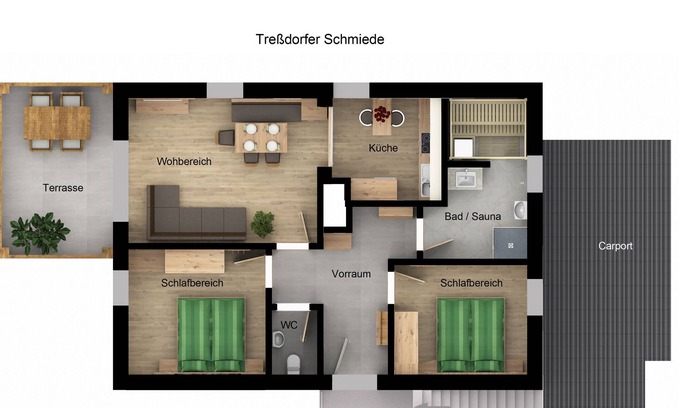 Kirchbach House | "Tressdorfer Schmiede" a holiday house with sauna and carport for you alone