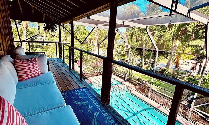 Rocky Point Apartment | Tropical 2BR Oasis w/Pool/Kayaks/Bikes/Grill