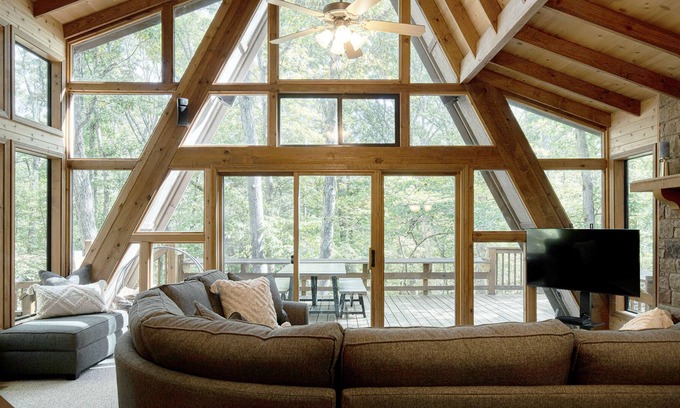 Wright City Ski Chalet | Turrach Ridge Retreat by Sarah Bernard, With Firepit, Deck and Gorgeous Private Setting