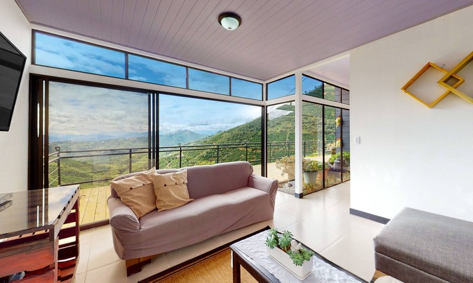 Santa Cruz de Leon Cortes House | Two-story retreat with incredible views, full kitchen, & fireplace
