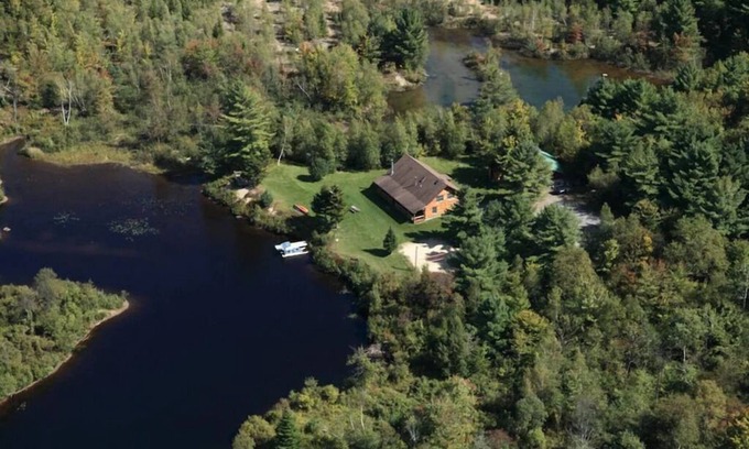 South Colton Cabin | Ultimate Privacy ~ NW Adirondack, Log Cabin, 16 Acres, Includes Pontoon Boat!